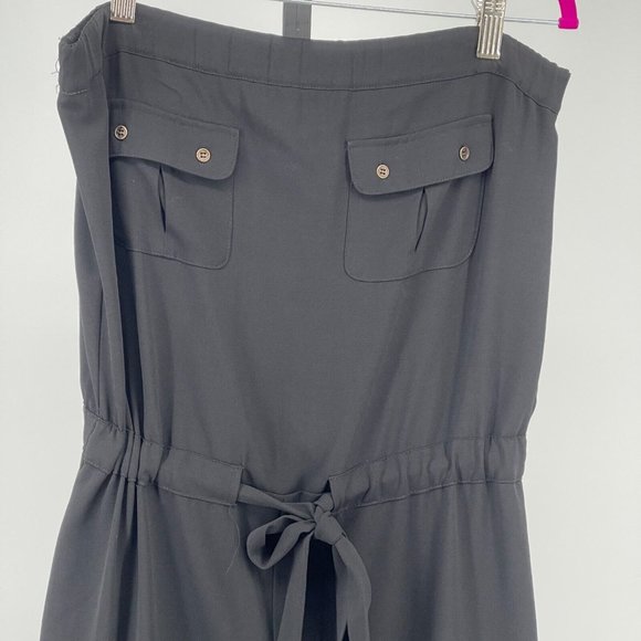 Cache Strapless Cargo Romper Jumpsuit Small Womens Capri Pant Suit Chest Pockets - Picture 4 of 8
